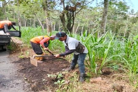 Antisipasi Genangan Perbaikan Bahu Jalan Ruas Cuiri  Pagerwojo Resmi D